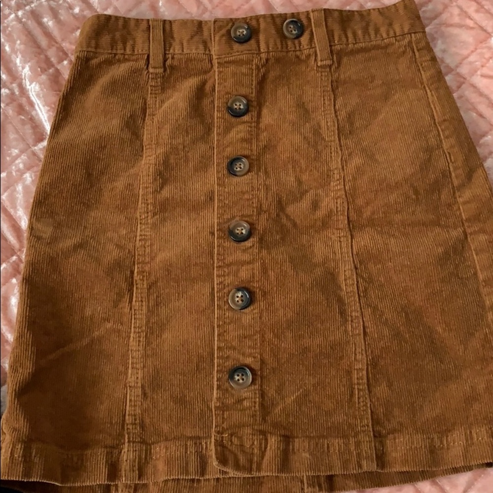 forever 21 brown corduroy skirt
